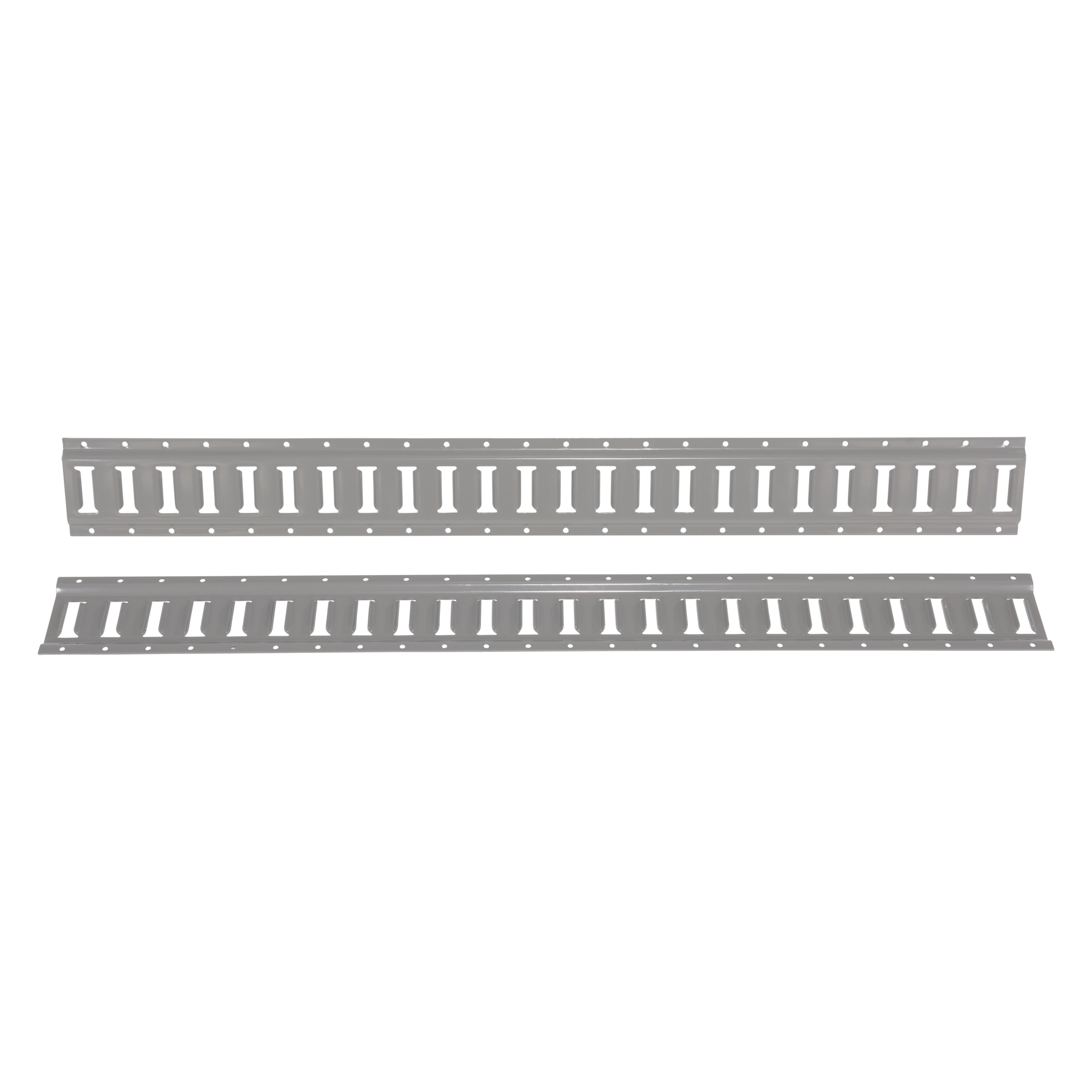 Vestil E-Track - 49in. x 6in., Steel, Powder Coat Finish, Model# E-TRK-4-GY-2PK